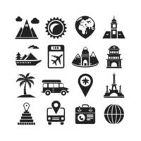 Travel Icon Set Collection for Documents, Websites and Mobile Applications vector