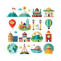 Travel Icon Set Collection for Documents, Websites and Mobile Applications vector