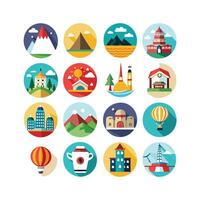 Travel Icon Set Collection for Documents, Websites and Mobile Applications vector
