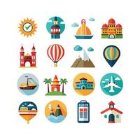 Travel Icon Set Collection for Documents, Websites and Mobile Applications vector
