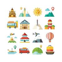 Travel Icon Set Collection for Documents, Websites and Mobile Applications vector