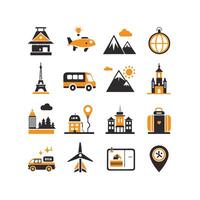 Travel Icon Set Collection for Documents, Websites and Mobile Applications vector