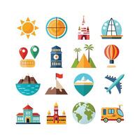 Travel Icon Set Collection for Documents, Websites and Mobile Applications vector