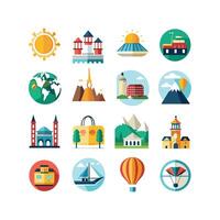 Travel Icon Set Collection for Documents, Websites and Mobile Applications vector