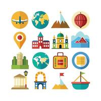 Travel Icon Set Collection for Documents, Websites and Mobile Applications vector