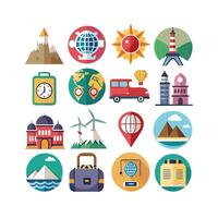 Travel Icon Set Collection for Documents, Websites and Mobile Applications vector