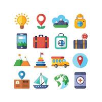 Travel Icon Set Collection for Documents, Websites and Mobile Applications vector
