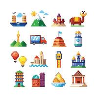 Travel Icon Set Collection for Documents, Websites and Mobile Applications vector