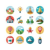 Travel Icon Set Collection for Documents, Websites and Mobile Applications vector