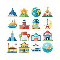 Travel Icon Set Collection for Documents, Websites and Mobile Applications vector