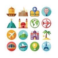 Travel Icon Set Collection for Documents, Websites and Mobile Applications vector