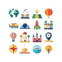Travel Icon Set Collection for Documents, Websites and Mobile Applications vector
