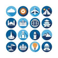 Travel Icon Set Collection for Documents, Websites and Mobile Applications vector