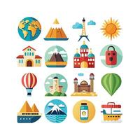 Travel Icon Set Collection for Documents, Websites and Mobile Applications vector
