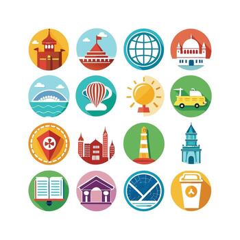Travel Icon Set Collection for Documents, Websites and Mobile Applications vector