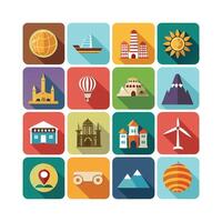 Travel Icon Set Collection for Documents, Websites and Mobile Applications vector