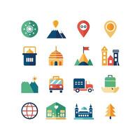 Travel Icon Set Collection for Documents, Websites and Mobile Applications vector