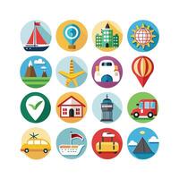 Travel Icon Set Collection for Documents, Websites and Mobile Applications vector