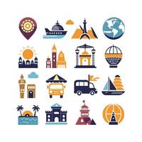Travel Icon Set Collection for Documents, Websites and Mobile Applications vector