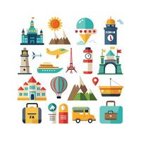 Travel Icon Set Collection for Documents, Websites and Mobile Applications vector