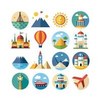 Travel Icon Set Collection for Documents, Websites and Mobile Applications vector