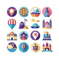 Travel Icon Set Collection for Documents, Websites and Mobile Applications vector