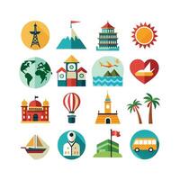 Travel Icon Set Collection for Documents, Websites and Mobile Applications vector