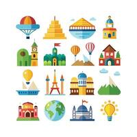 Travel Icon Set Collection for Documents, Websites and Mobile Applications vector
