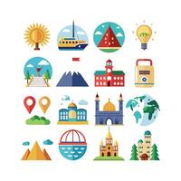 Travel Icon Set Collection for Documents, Websites and Mobile Applications vector