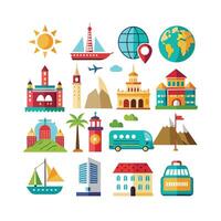 Travel Icon Set Collection for Documents, Websites and Mobile Applications vector