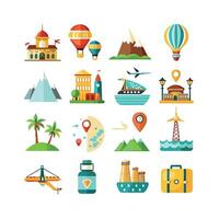 Travel Icon Set Collection for Documents, Websites and Mobile Applications vector