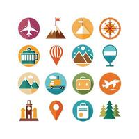 Travel Icon Set Collection for Documents, Websites and Mobile Applications vector
