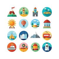 Travel Icon Set Collection for Documents, Websites and Mobile Applications vector