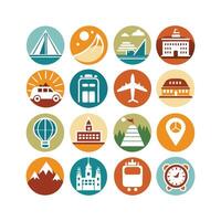 Travel Icon Set Collection for Documents, Websites and Mobile Applications vector