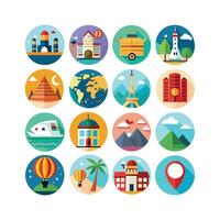 Travel Icon Set Collection for Documents, Websites and Mobile Applications vector