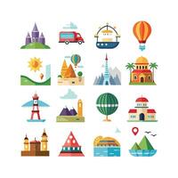 Travel Icon Set Collection for Documents, Websites and Mobile Applications vector