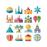 Travel Icon Set Collection for Documents, Websites and Mobile Applications vector