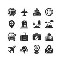 Travel Icon Set Collection for Documents, Websites and Mobile Applications vector