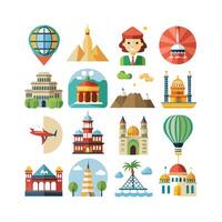 Travel Icon Set Collection for Documents, Websites and Mobile Applications vector