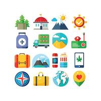 Travel Icon Set Collection for Documents, Websites and Mobile Applications vector