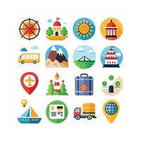 Travel Icon Set Collection for Documents, Websites and Mobile Applications vector