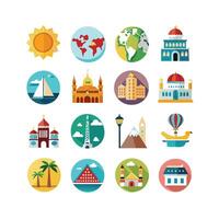 Travel Icon Set Collection for Documents, Websites and Mobile Applications vector