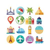 Travel Icon Set Collection for Documents, Websites and Mobile Applications vector