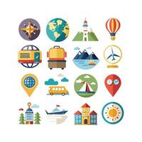 Travel Icon Set Collection for Documents, Websites and Mobile Applications vector
