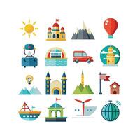 Travel Icon Set Collection for Documents, Websites and Mobile Applications vector