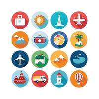 Travel Icon Set Collection for Documents, Websites and Mobile Applications vector