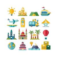 Travel Icon Set Collection for Documents, Websites and Mobile Applications vector