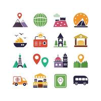 Travel Icon Set Collection for Documents, Websites and Mobile Applications vector