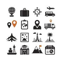 Travel Icon Set Collection for Documents, Websites and Mobile Applications vector