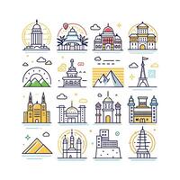 Travel Icon Set Collection for Documents, Websites and Mobile Applications vector